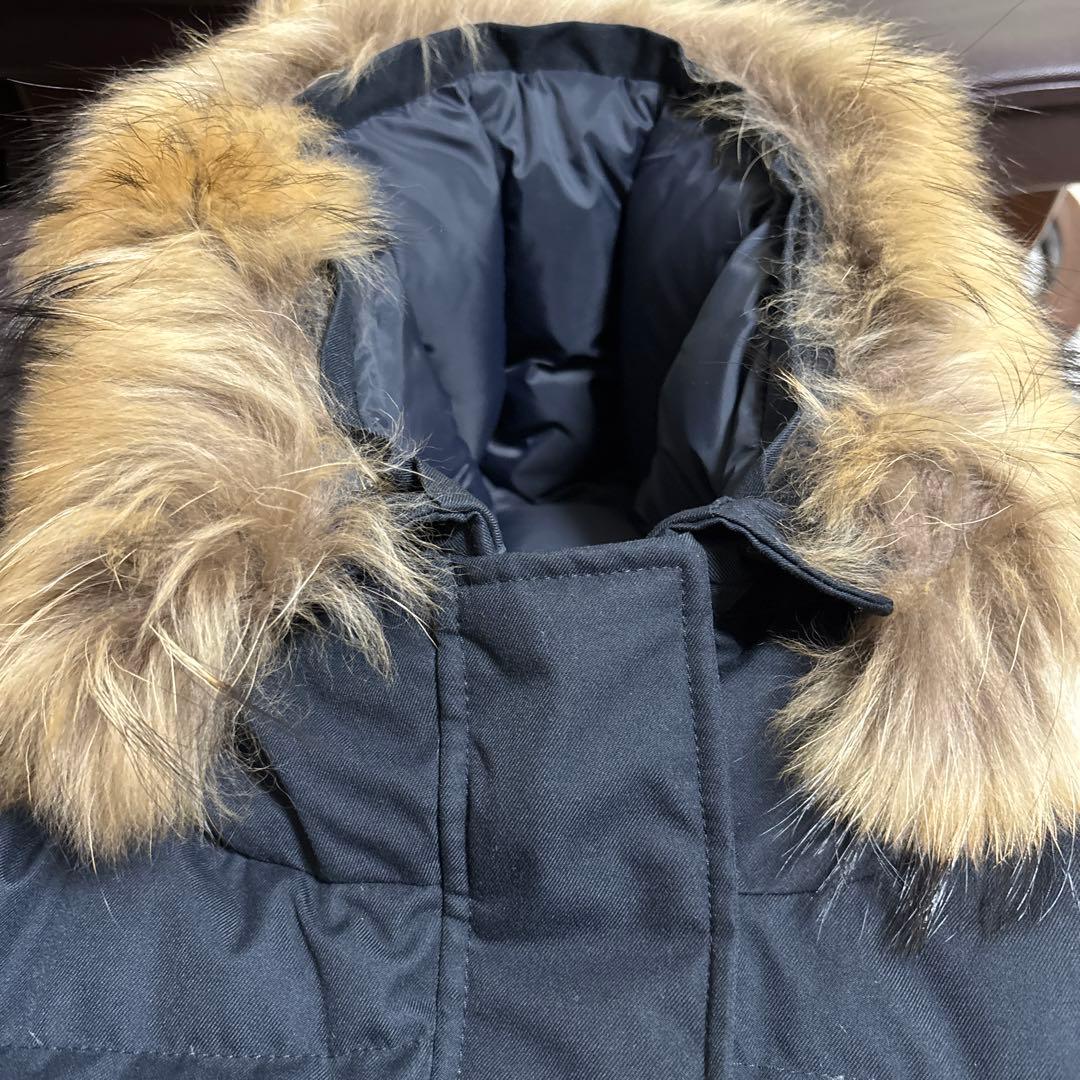 【極美品】PYRENEXピレネックスレディースダウングルノーブルファーネイビー