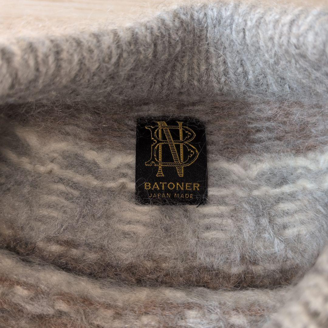 バトナー✨️ノルデイッククルーネックニット　モヘヤ　アルパカ　サイズ1　S.M