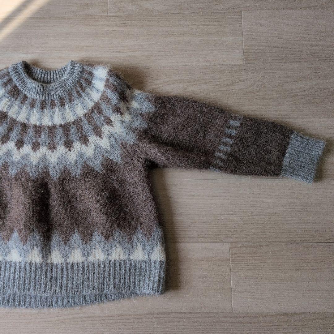 バトナー✨️ノルデイッククルーネックニット　モヘヤ　アルパカ　サイズ1　S.M