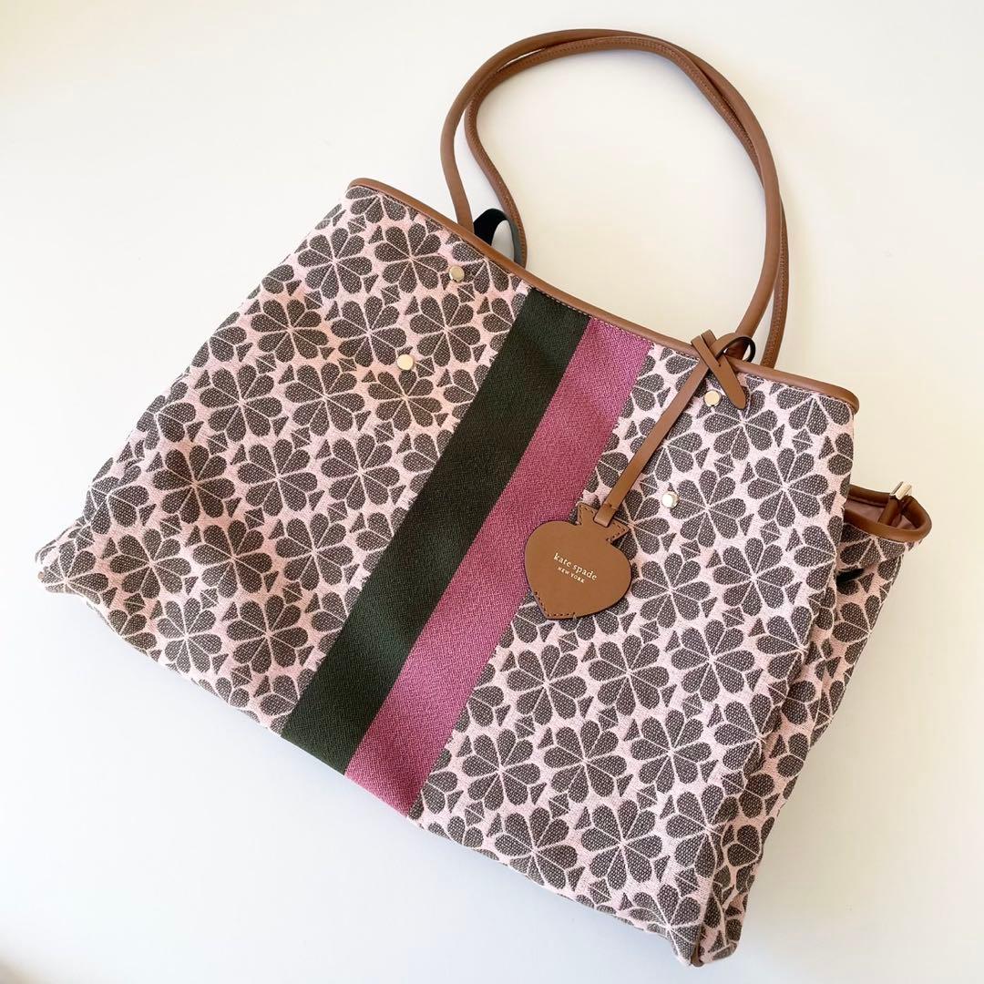 【極美品】kate spade スペード フラワー ジャカード トートバッグ