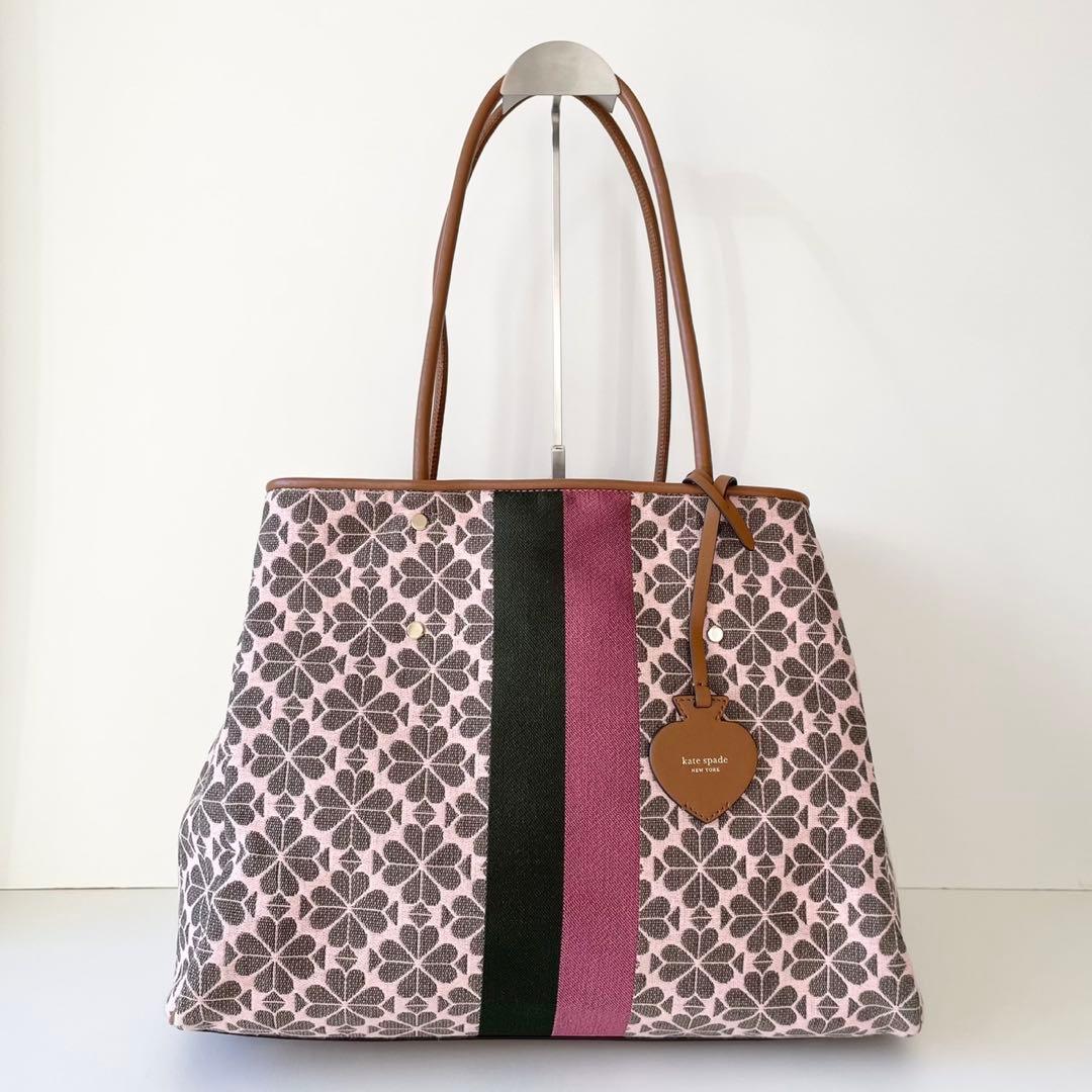 【極美品】kate spade スペード フラワー ジャカード トートバッグ