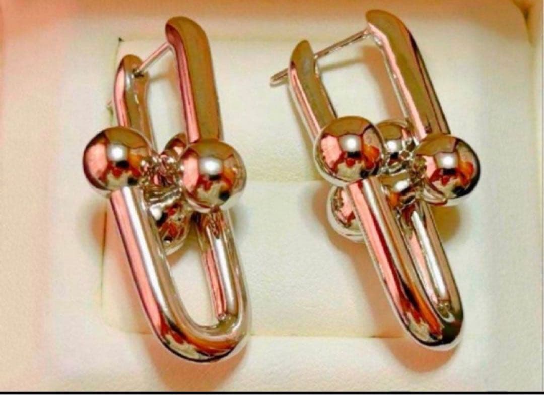 ✨BIG✨ハイクオリティ　ピンクゴールド　ハードウェア　ピアス　最大約43mm