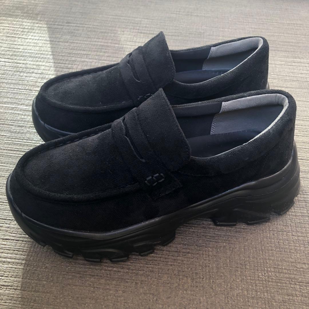 EVOL スニーカーソールローファー　ブラック　M