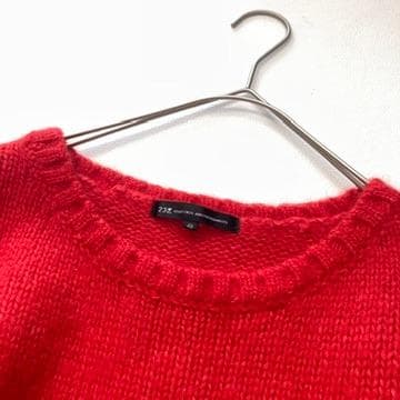 【のすまま】23区　2023AW ベビーアルパカ クロップド ニット 赤