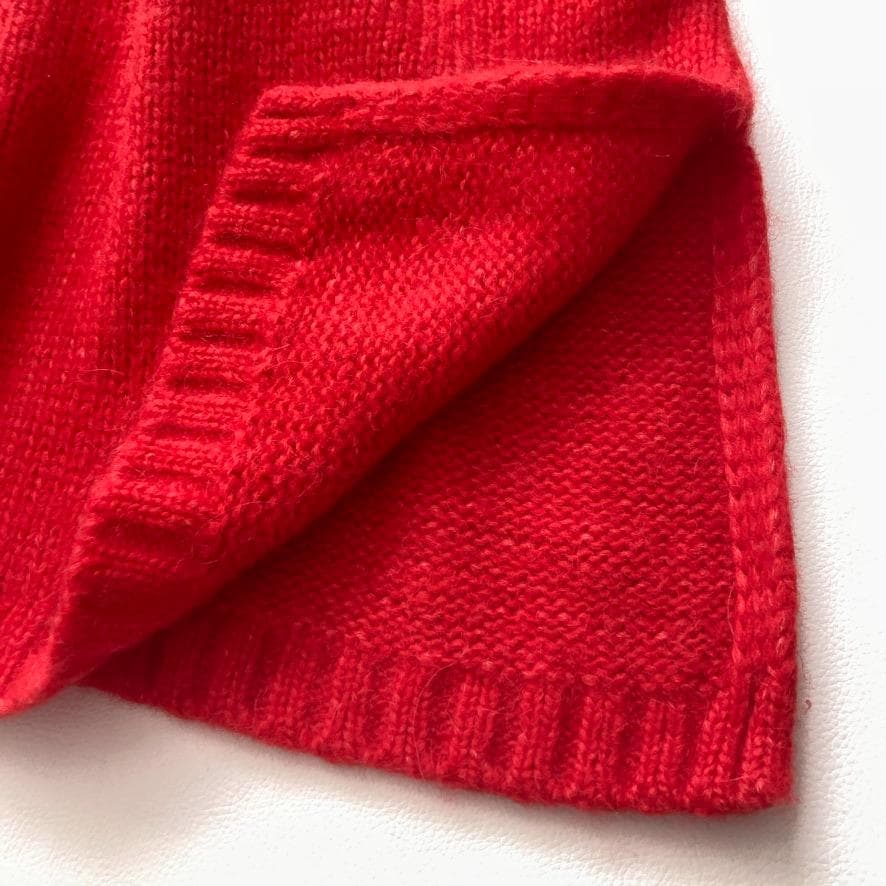 【のすまま】23区　2023AW ベビーアルパカ クロップド ニット 赤