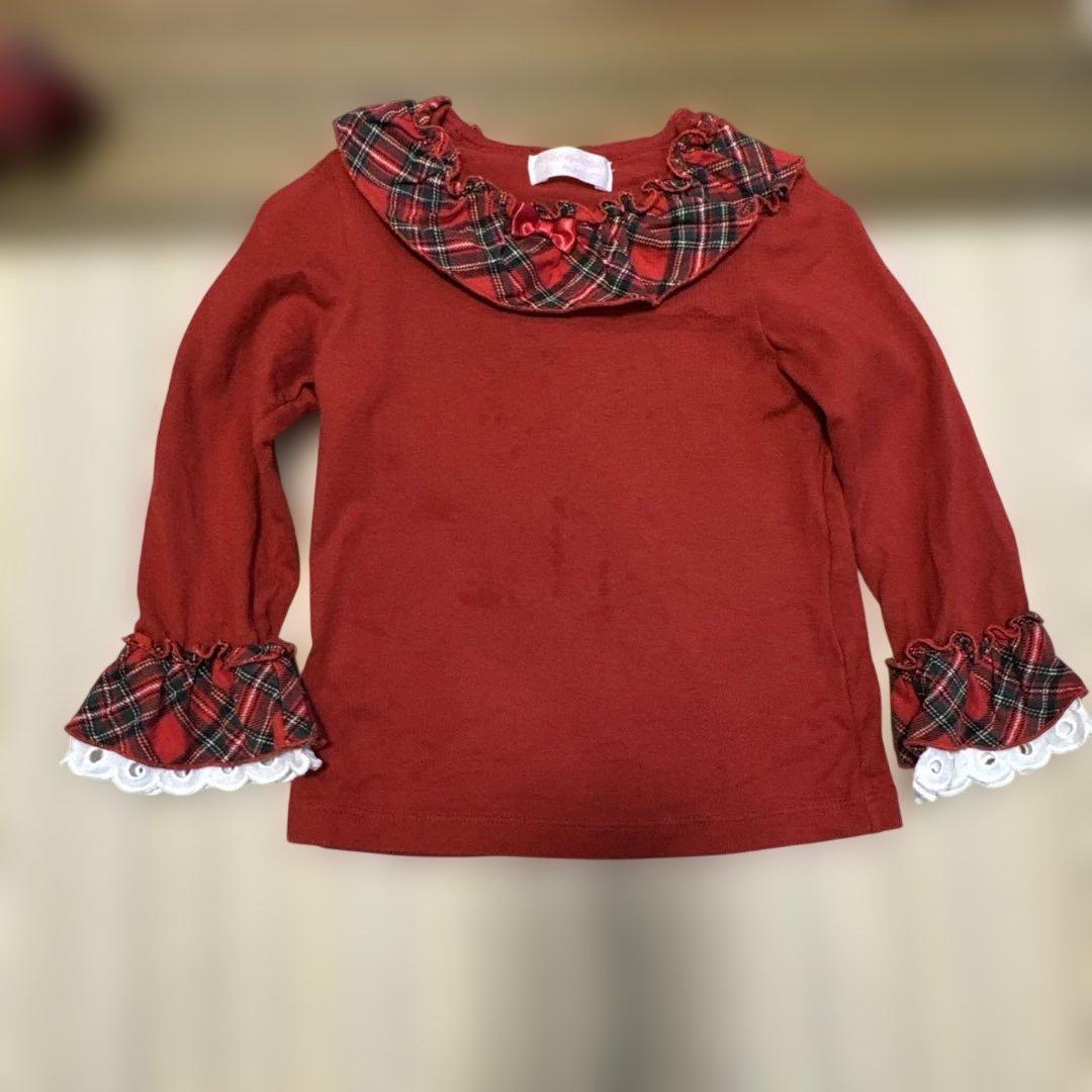 Shirley Temple ハート胸当てワンピース 90 3点セット