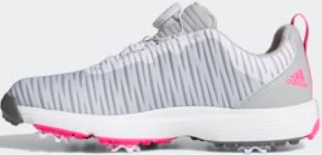 新品未使用✨adidas ゴルフシューズ グレー/ピンク24.0㎝