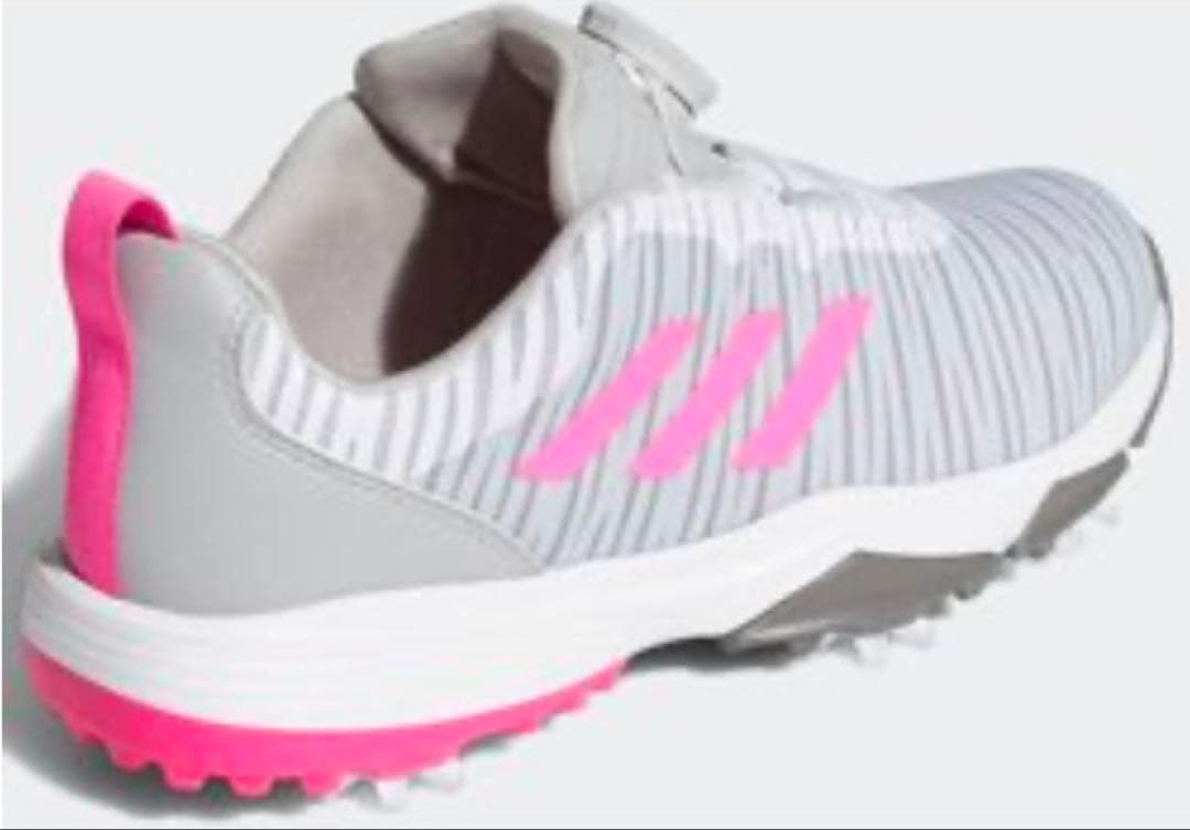 新品未使用✨adidas ゴルフシューズ グレー/ピンク24.0㎝