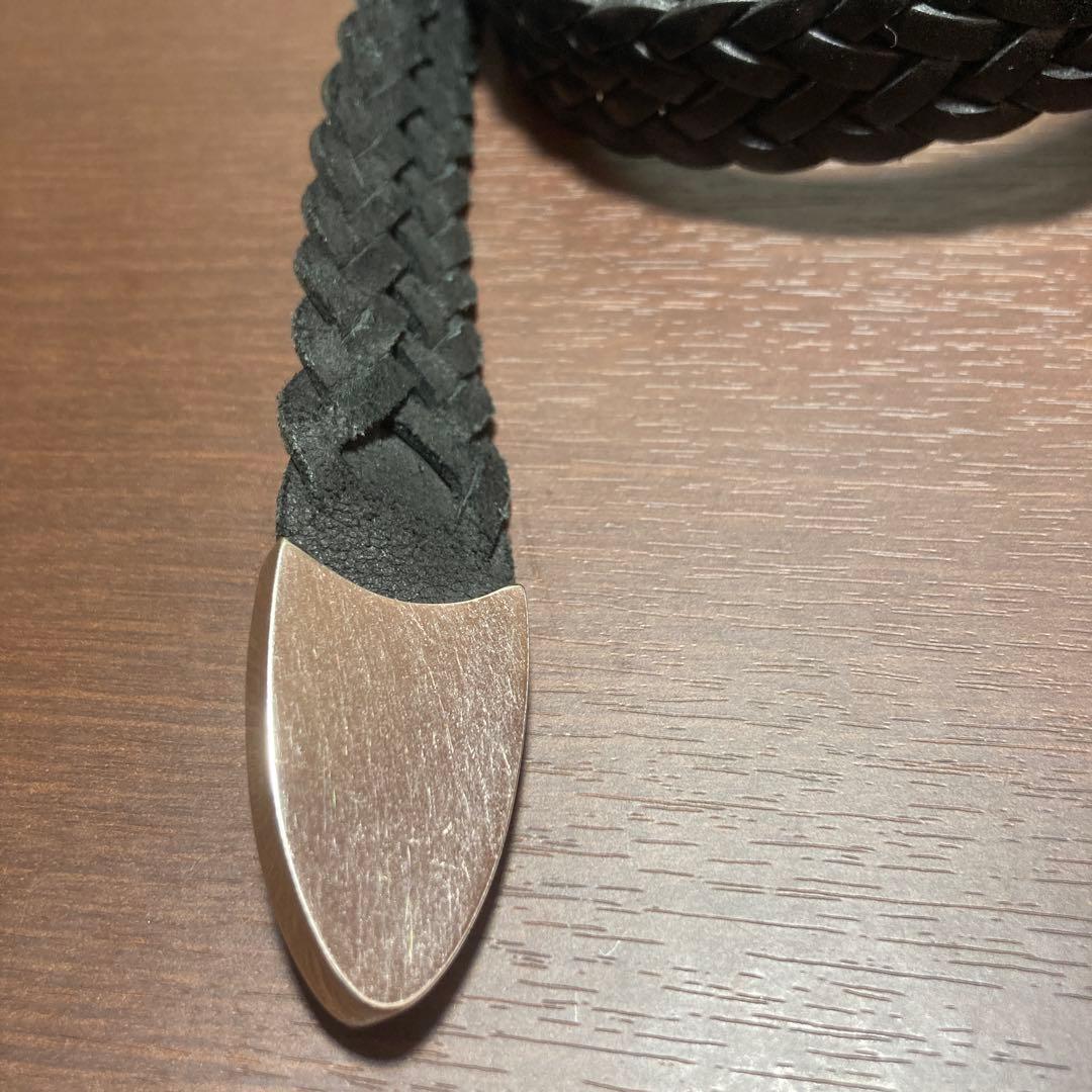 THE SOLE ザソール　プンターレ　メッシュベルト　レザー　ブラック