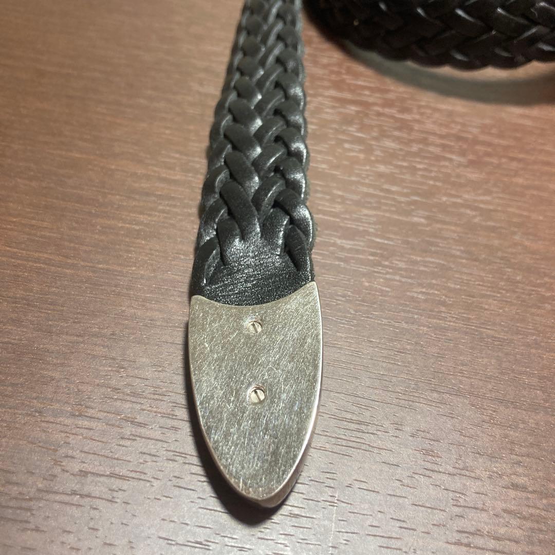 THE SOLE ザソール　プンターレ　メッシュベルト　レザー　ブラック