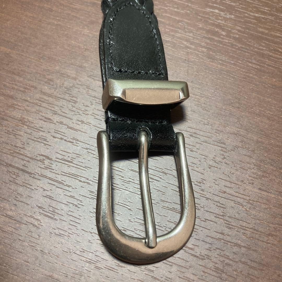 THE SOLE ザソール　プンターレ　メッシュベルト　レザー　ブラック