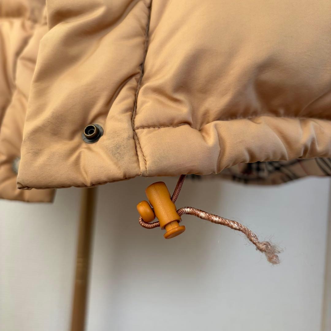 キ*ン様 BURBERRYブルーレーベルダウンジャケットノバチェックベージュフー