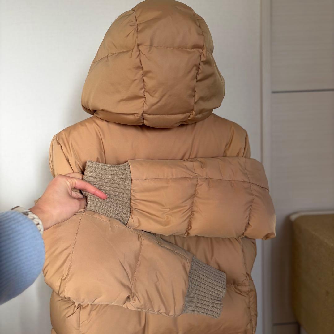 キ*ン様 BURBERRYブルーレーベルダウンジャケットノバチェックベージュフー