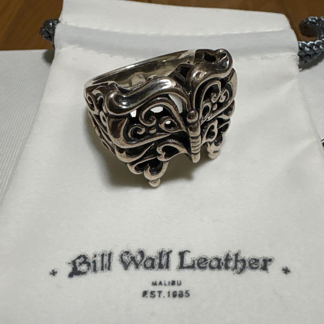 美品 BEAMS別注 ビルウォールレザー バタフライ リング