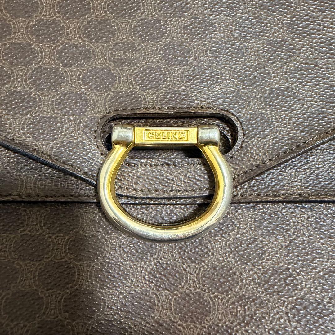 CELINE オールドセリーヌ ダブルフラップ マカダム柄 ヴィンテージF/10