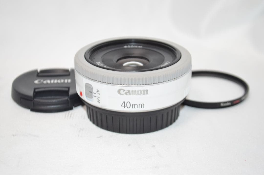 【美品】 Canon EF 40mm F2.8 STM 単焦点レンズ ホワイト
