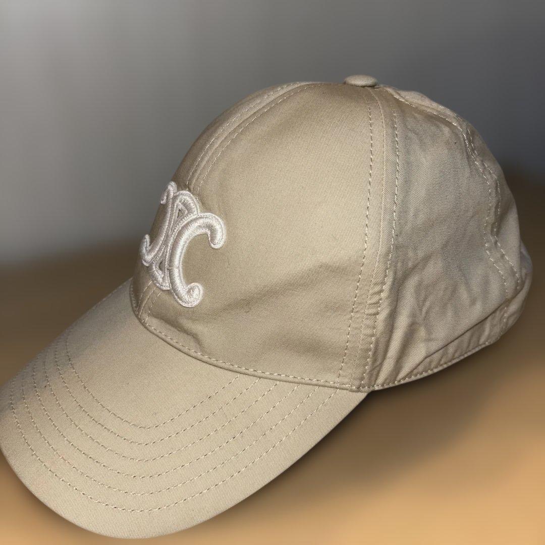 CELINE￤トリオンフ ベースボールキャップ / 国内完売ベージュ（M）