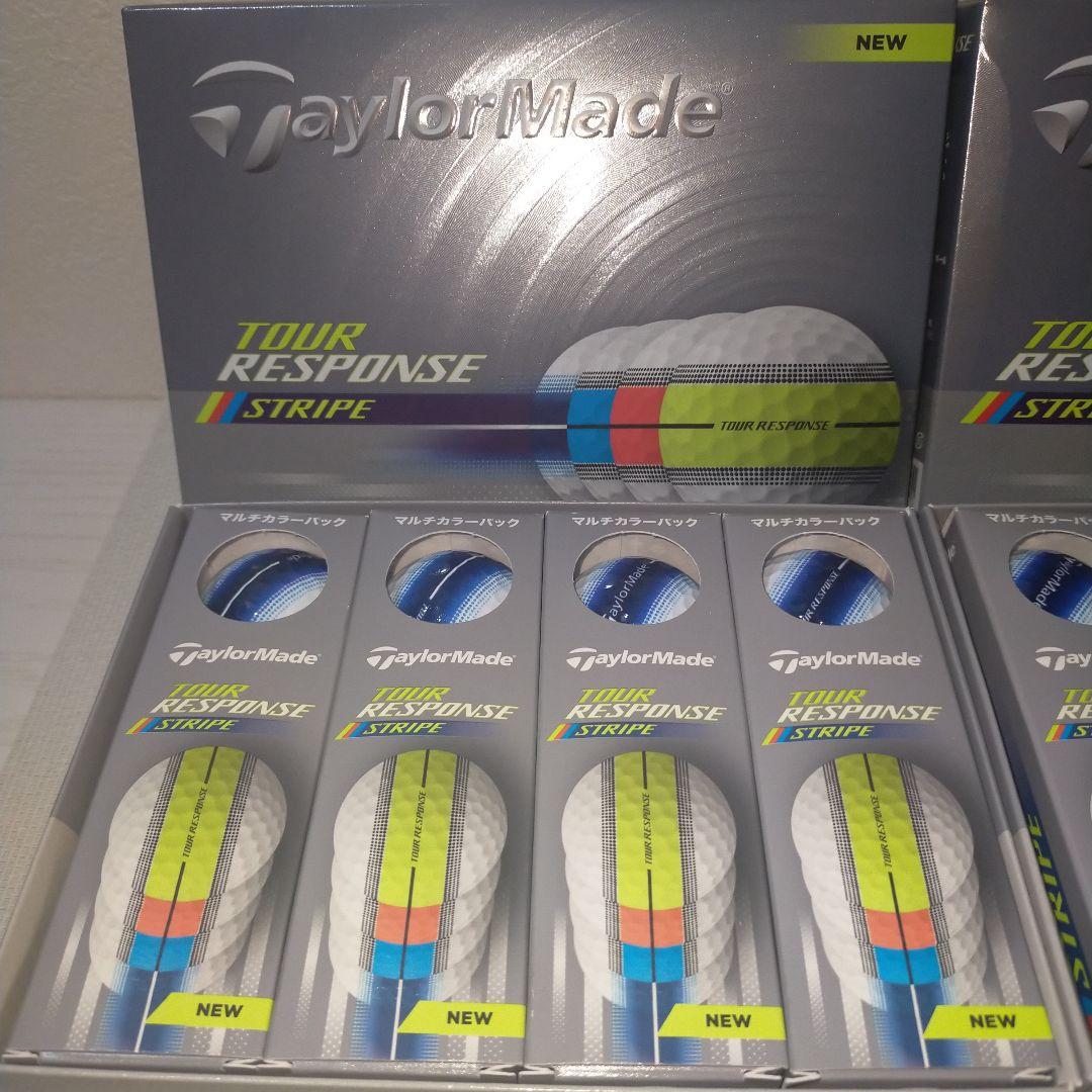 新品 TaylorMadeツアーレスポンスストライプボールネイビー2ダース24球