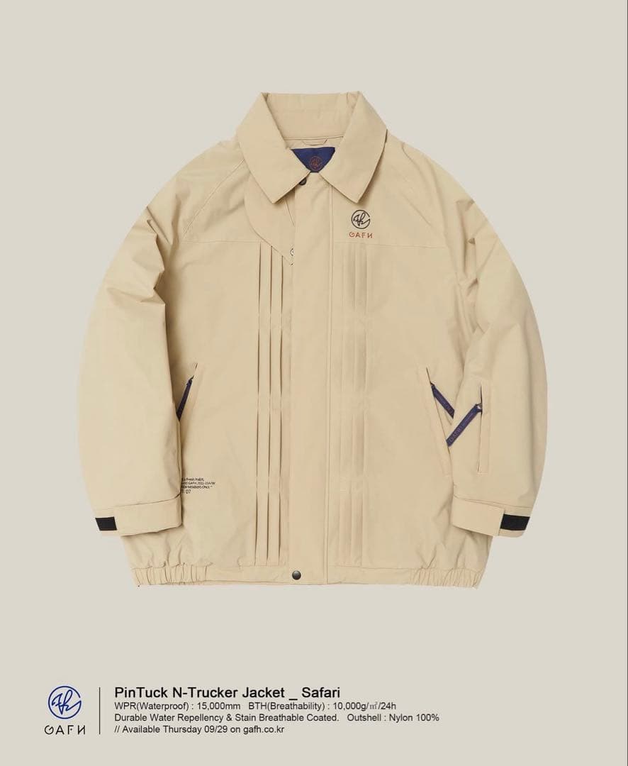 GAFH スノボ　2way ウェア　ジャケット　ベージュ　美品　スキー　uss2