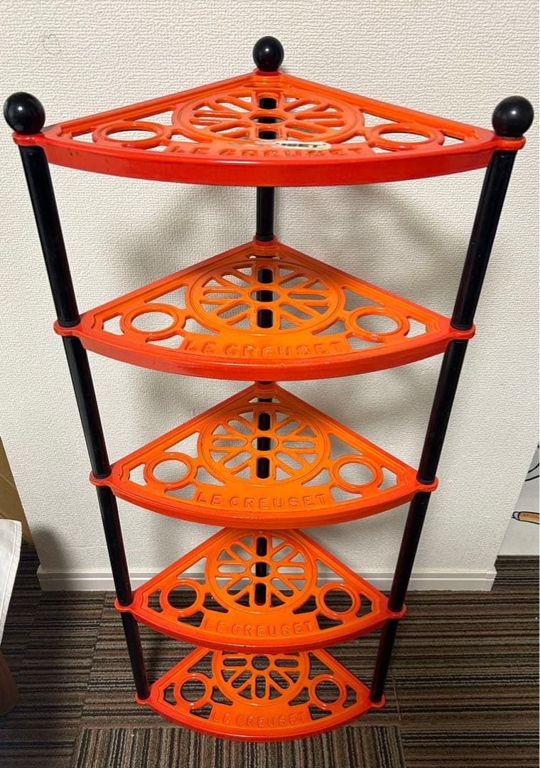 Le Creuset ルクルーゼ ポットスタンド 5段オレンジ　鍋スタンド