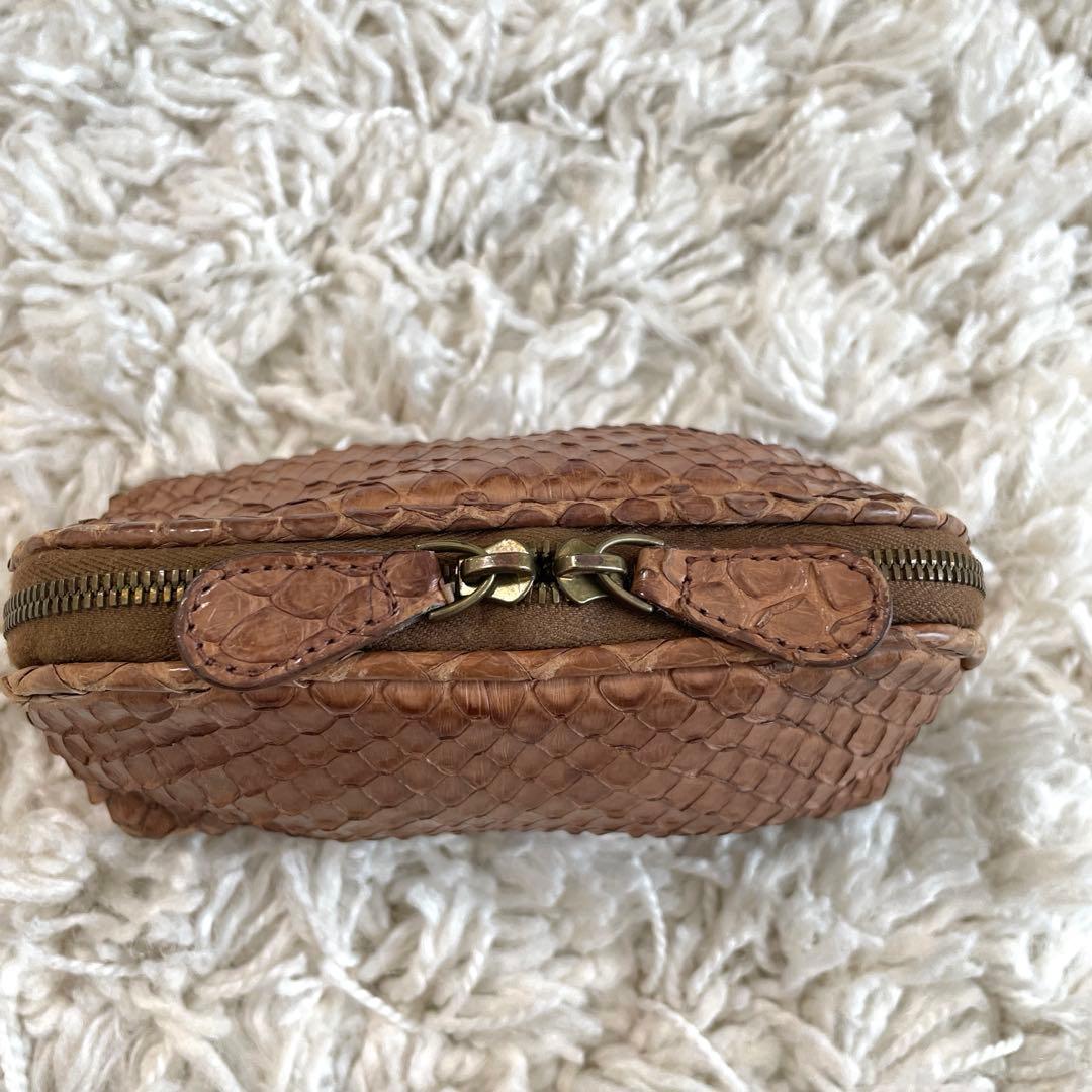 ボッテガ ポーチ パイソン ベージュ