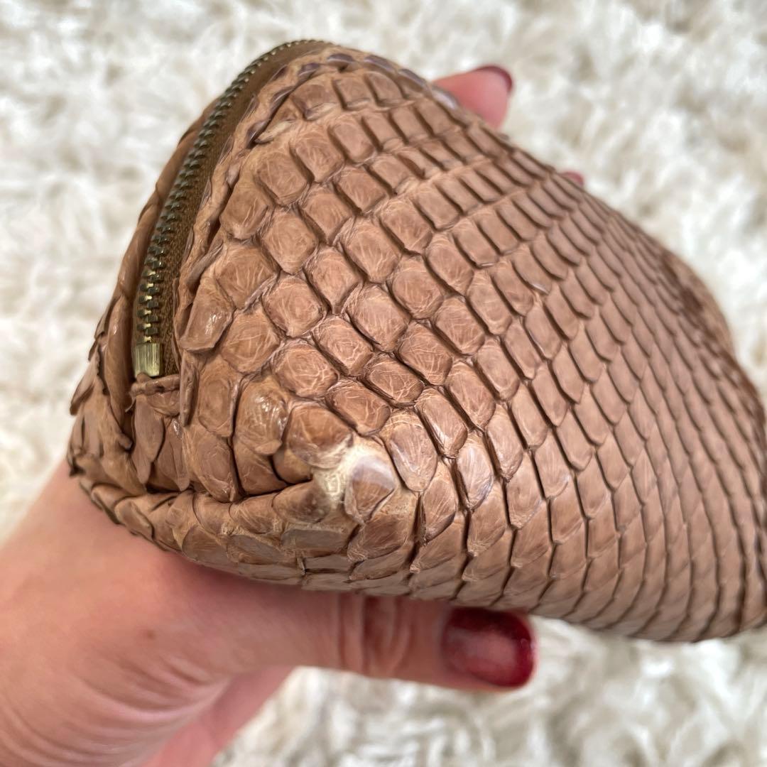 ボッテガ ポーチ パイソン ベージュ