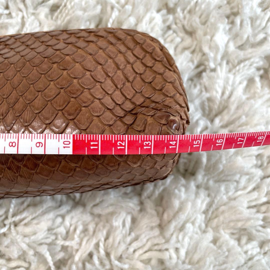 ボッテガ ポーチ パイソン ベージュ