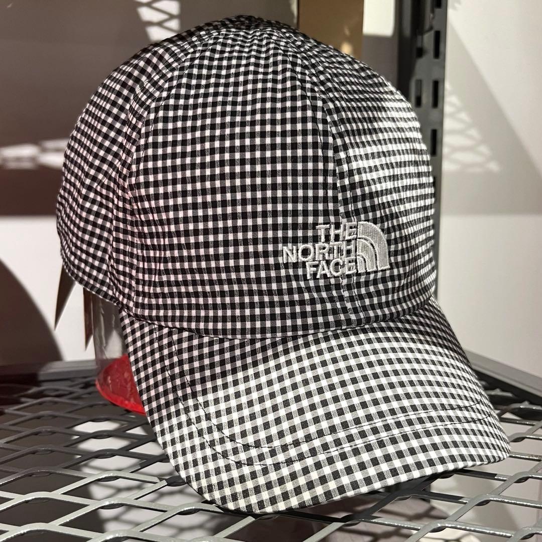 ラスト1点★正規品★新品M★ノースフェイス ギンガムチェックキャップ 帽子 韓国