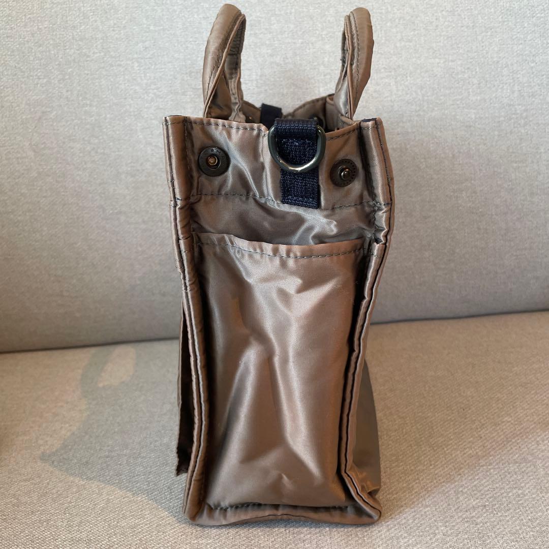 【美品】PORTER TANKER VERTICAL TOTE グレー系 PX