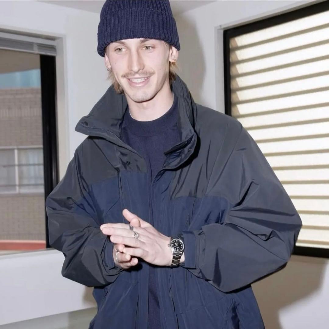 最安値 everyone optimal jacket 黒x ネイビー L