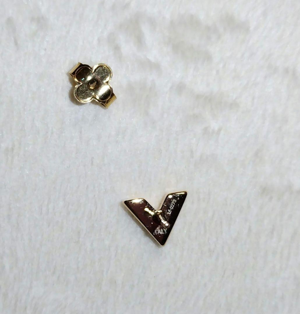 最安値 ルイヴィトン V字型 ピアス(片耳用) 良品 新宿店購入 ゴールド