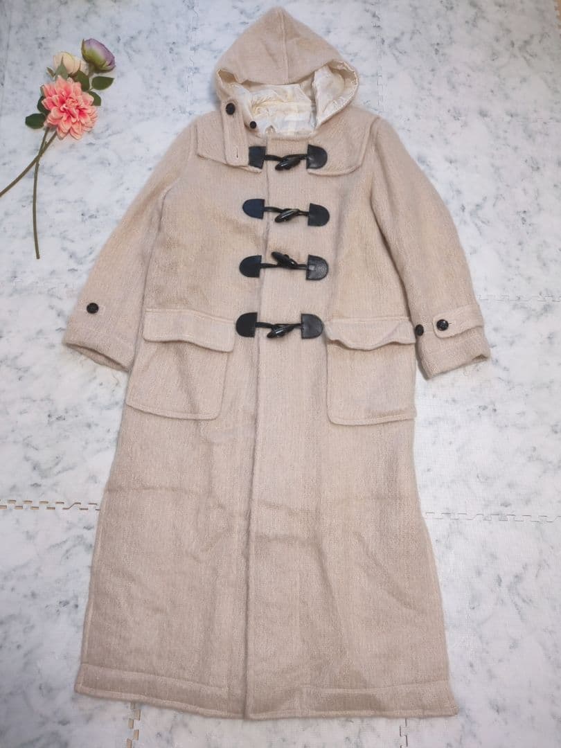 PINK HOUSE　ピンクハウス　モヘヤ混　ロングダッフルコート