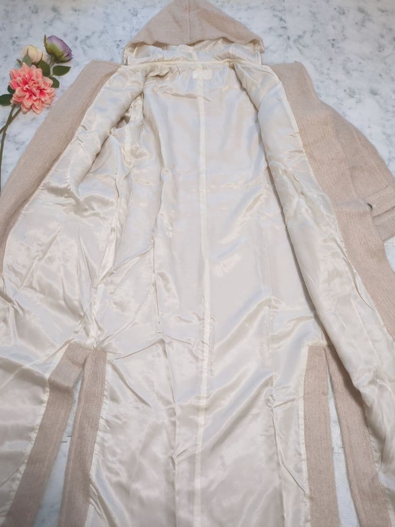 PINK HOUSE　ピンクハウス　モヘヤ混　ロングダッフルコート