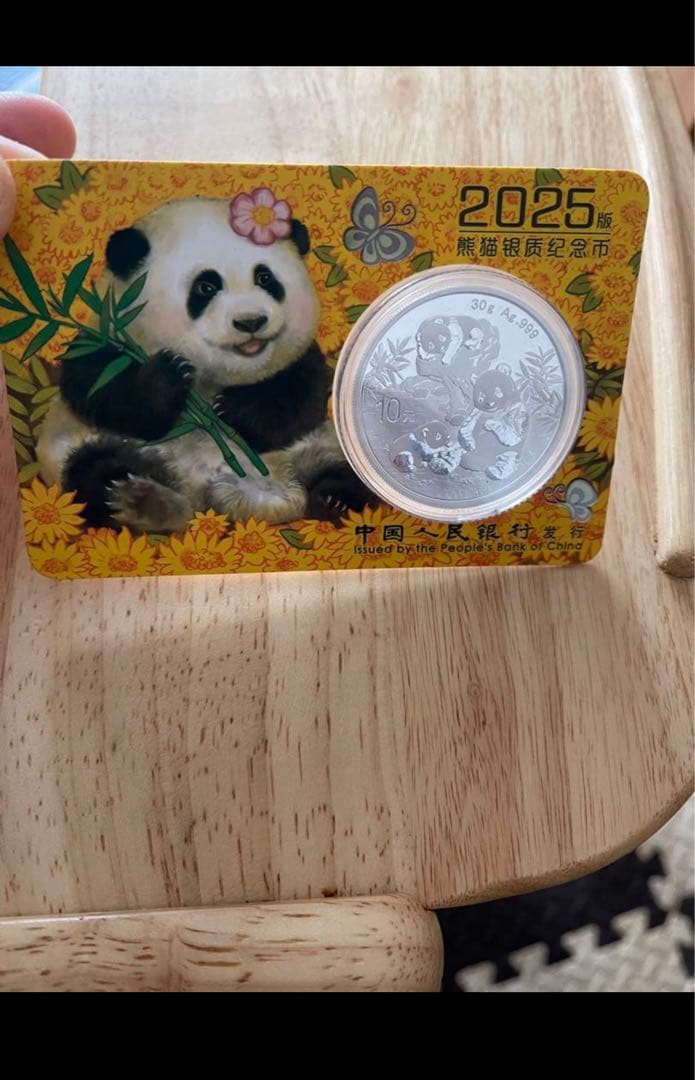 中国人民行 2025年　パンダ銀貨　30g 銀貨