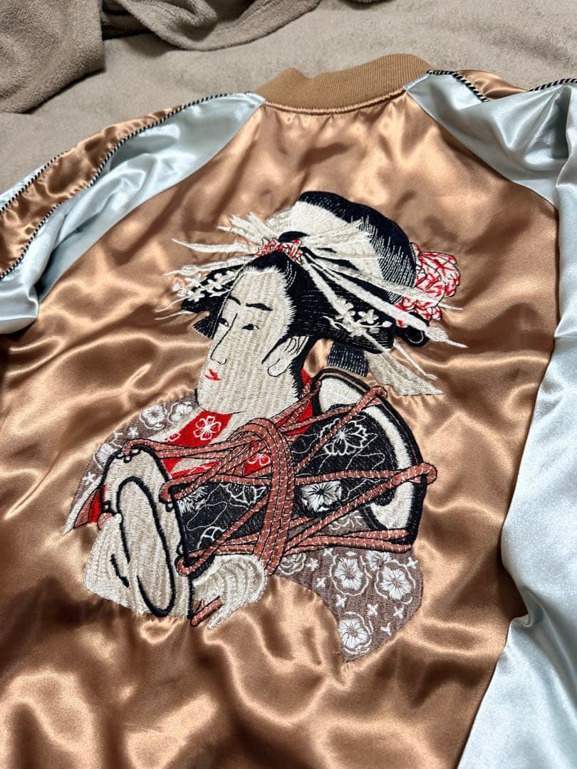 美品 日本製 ２面用 hoshihime 芸者 限定 スカジャン vintage