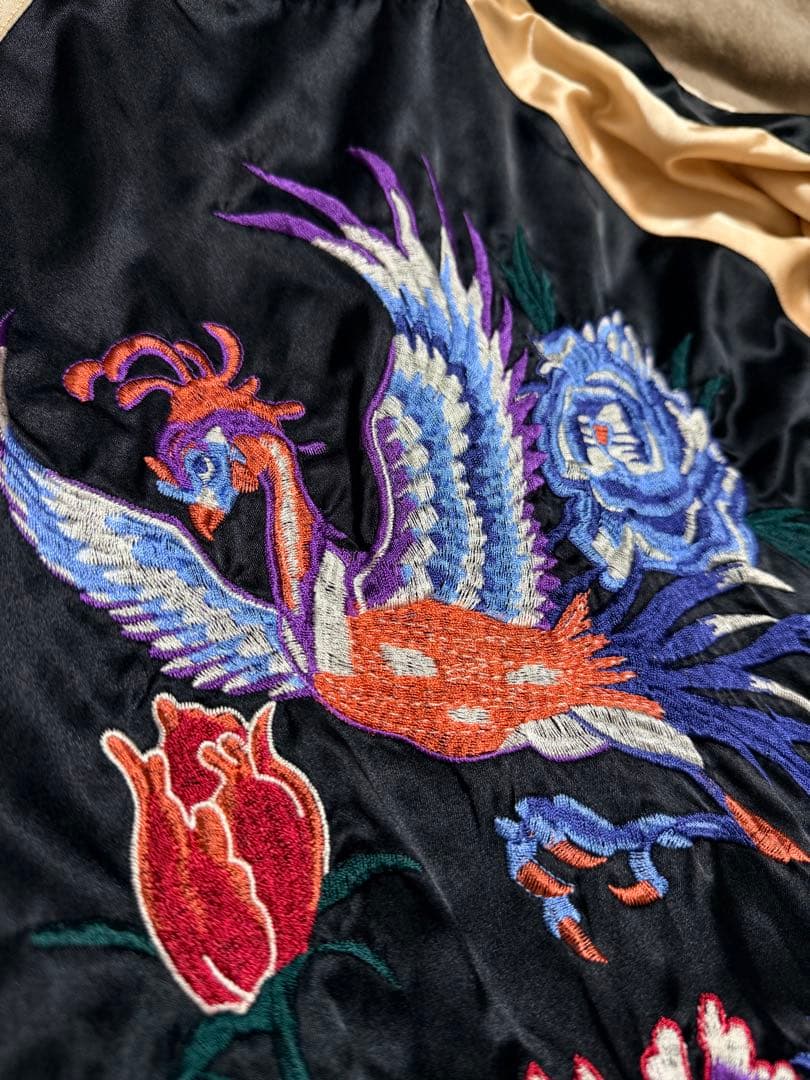 美品 日本製 ２面用 hoshihime 芸者 限定 スカジャン vintage