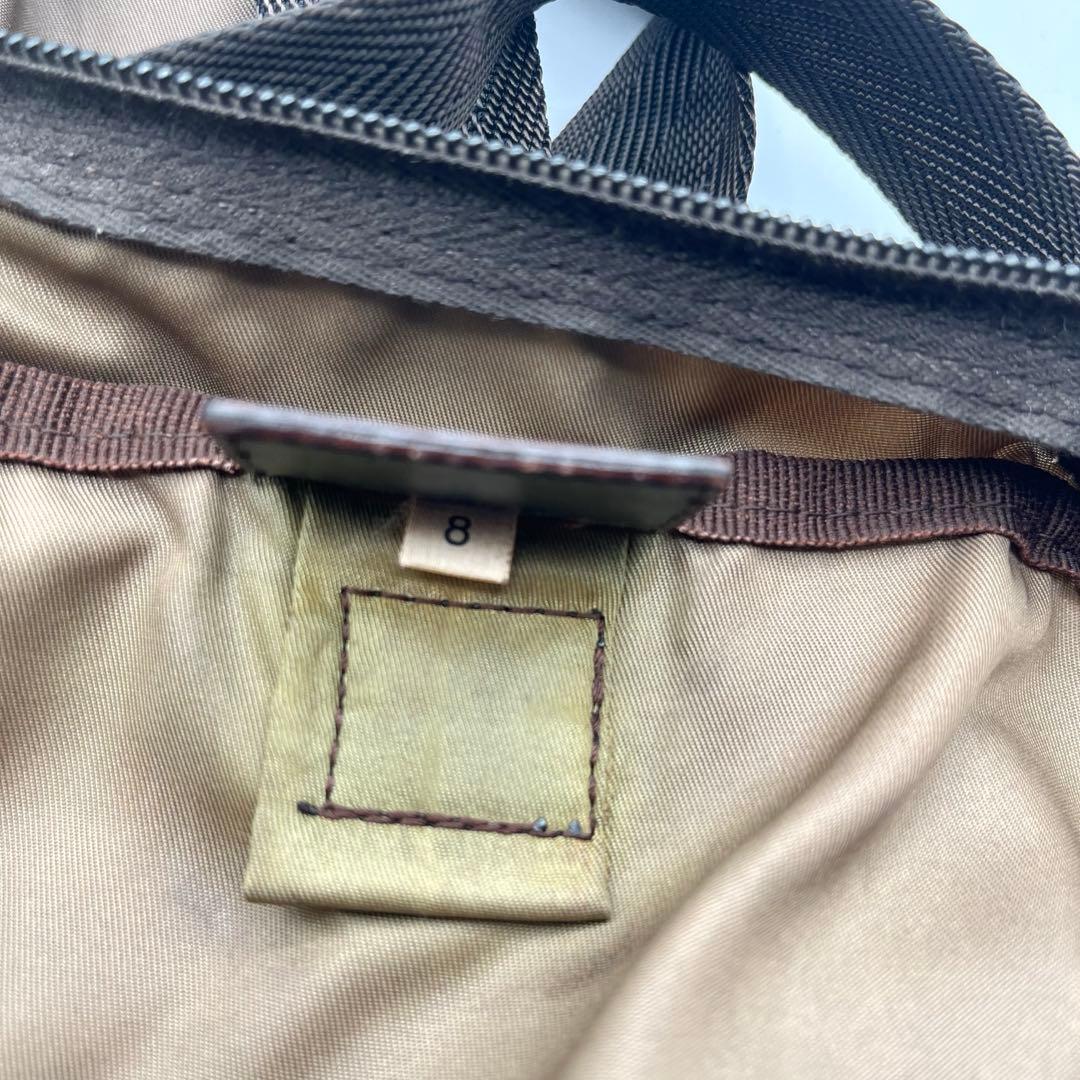 PRADA 2way ショルダーバッグ 三角ロゴプレート ブラウン ハンド