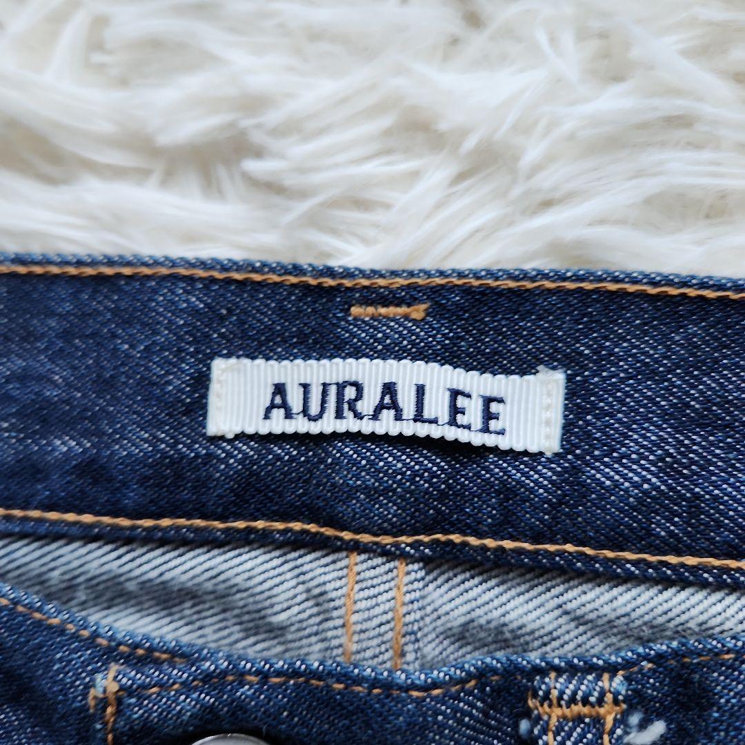 【美品】オーラリー HARD TWIST DENIM 5P PANTS　濃紺