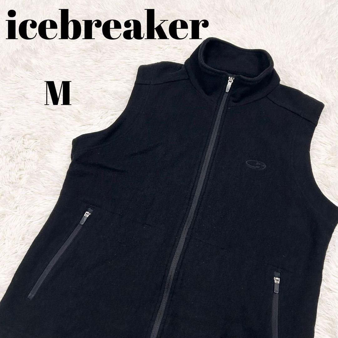 icebreaker アイスブレイカー メリノウール ベスト ブラック M 防寒