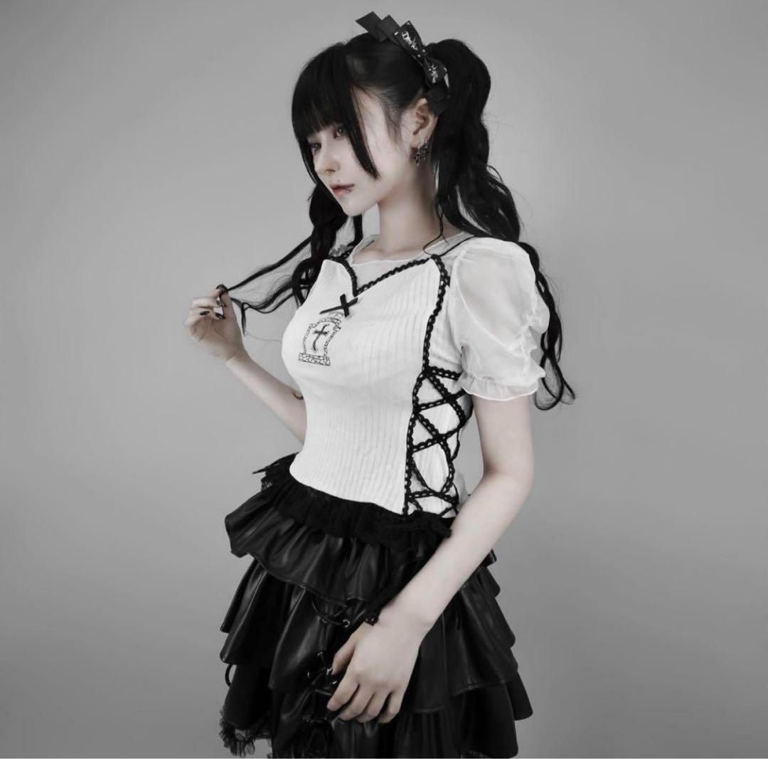 DimMoire Gothicチュールトップス ホワイト