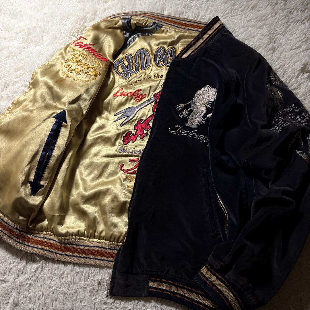 D*i様 美品■TEDMAN スカジャン　リバーシブル　別珍　豪華刺繍　42