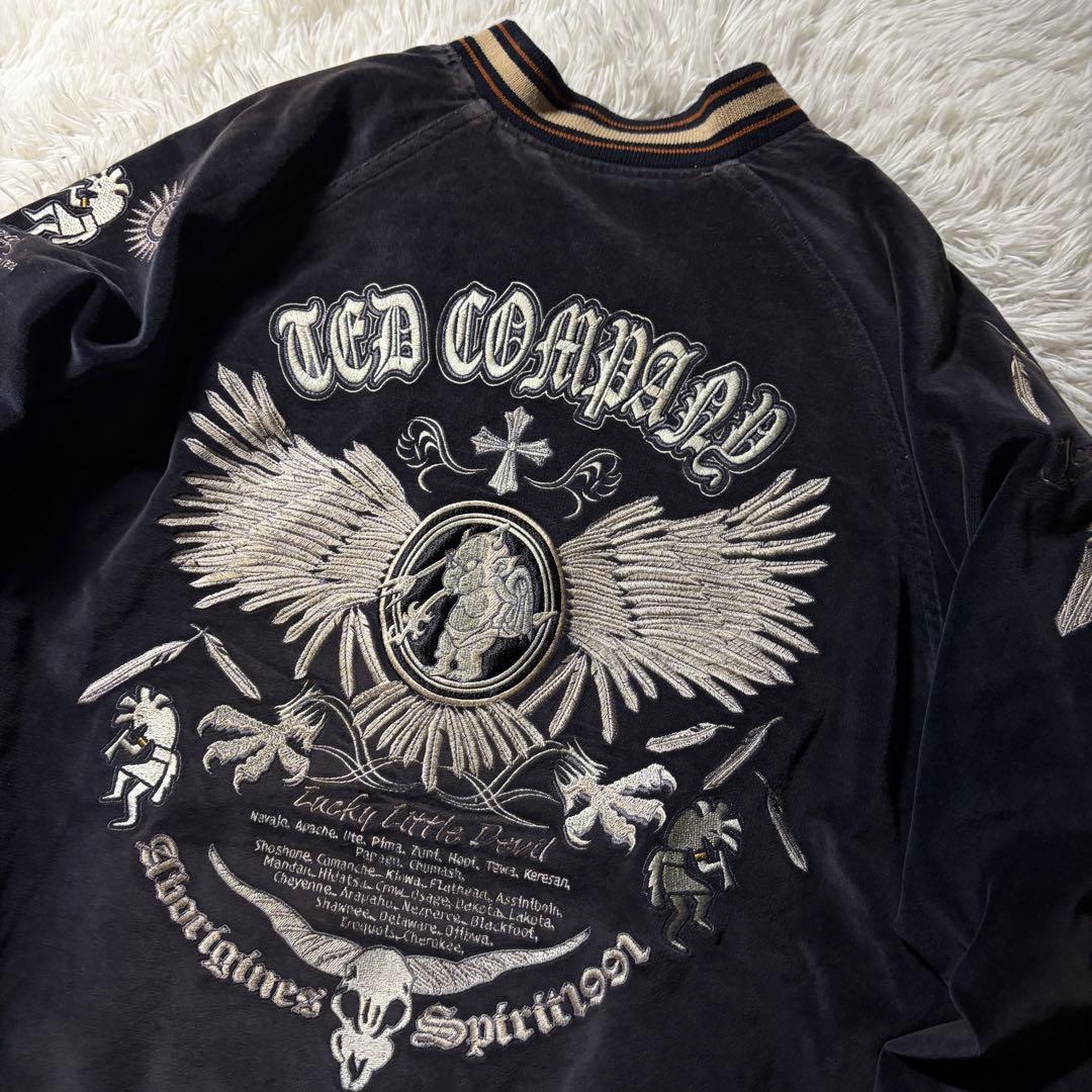 D*i様 美品■TEDMAN スカジャン　リバーシブル　別珍　豪華刺繍　42