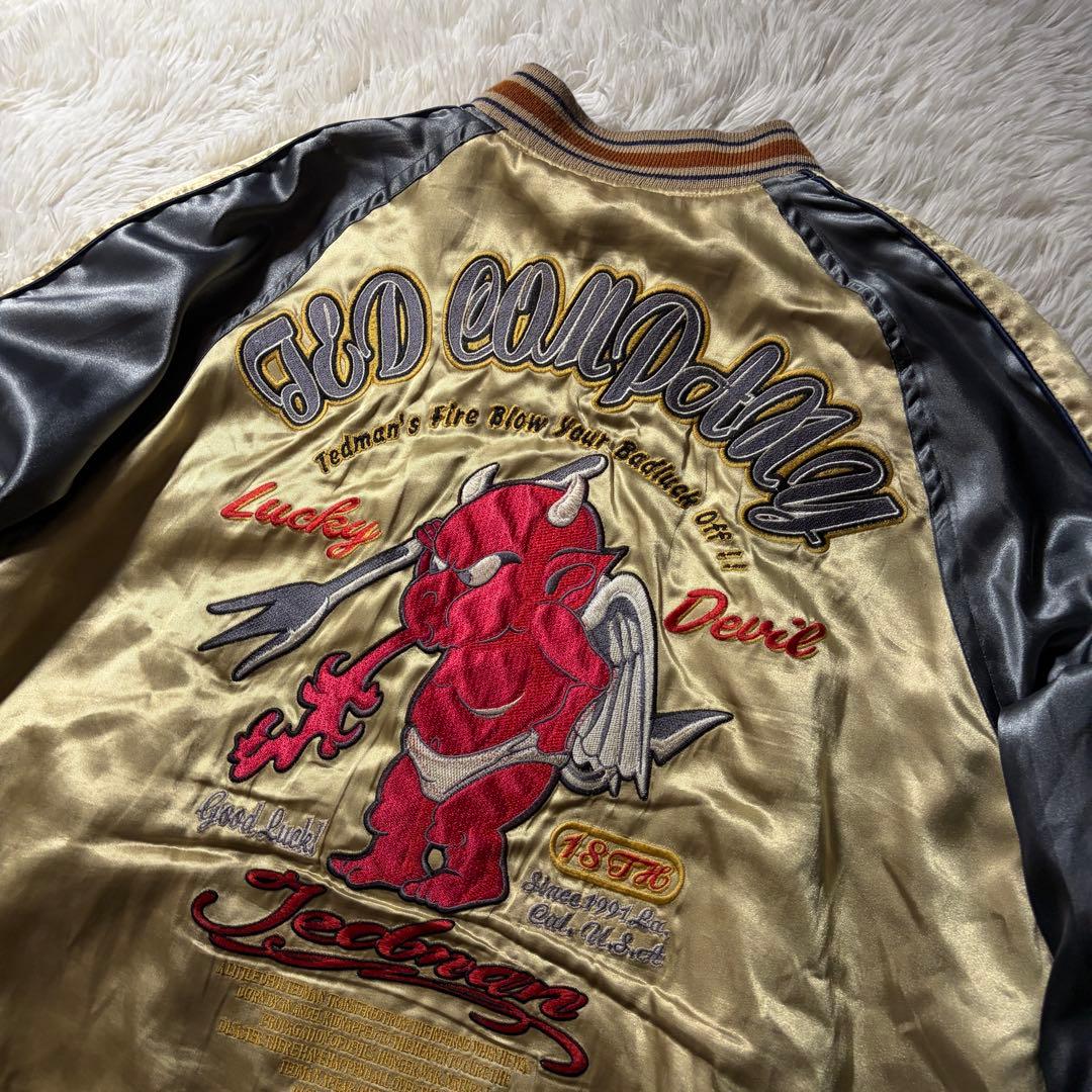 D*i様 美品■TEDMAN スカジャン　リバーシブル　別珍　豪華刺繍　42