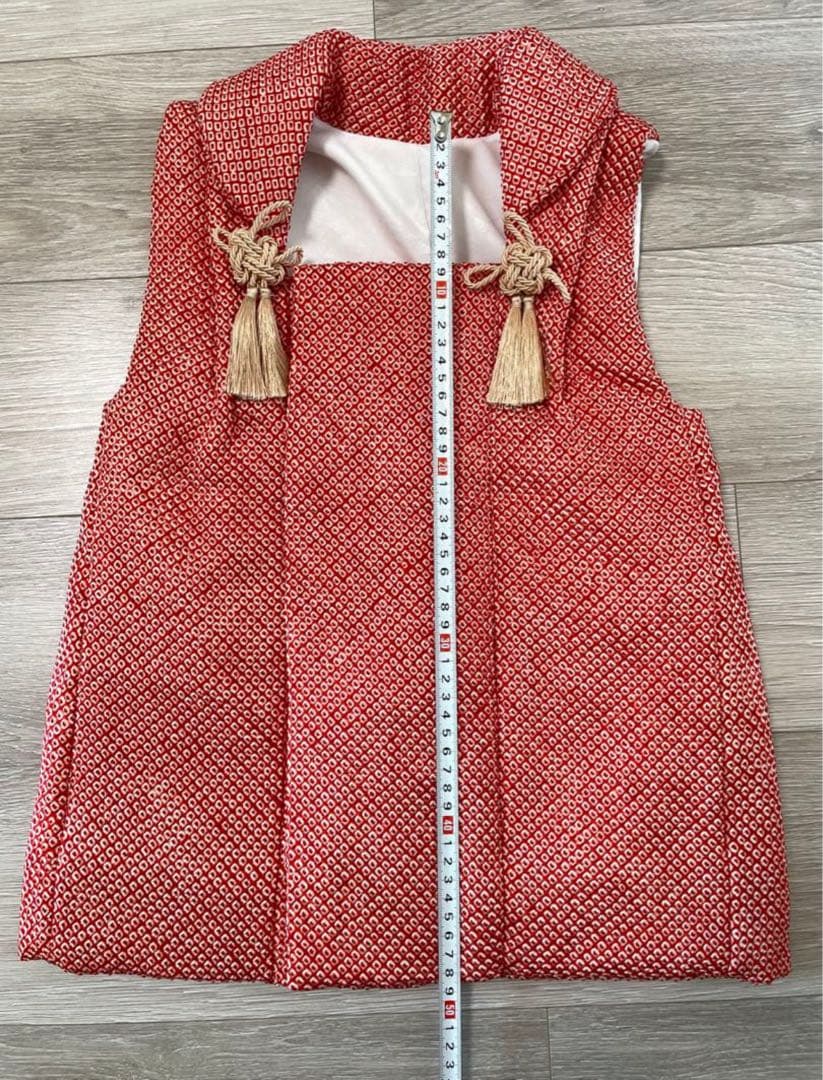 正絹 七五三　3才　セット 赤 白 鶴