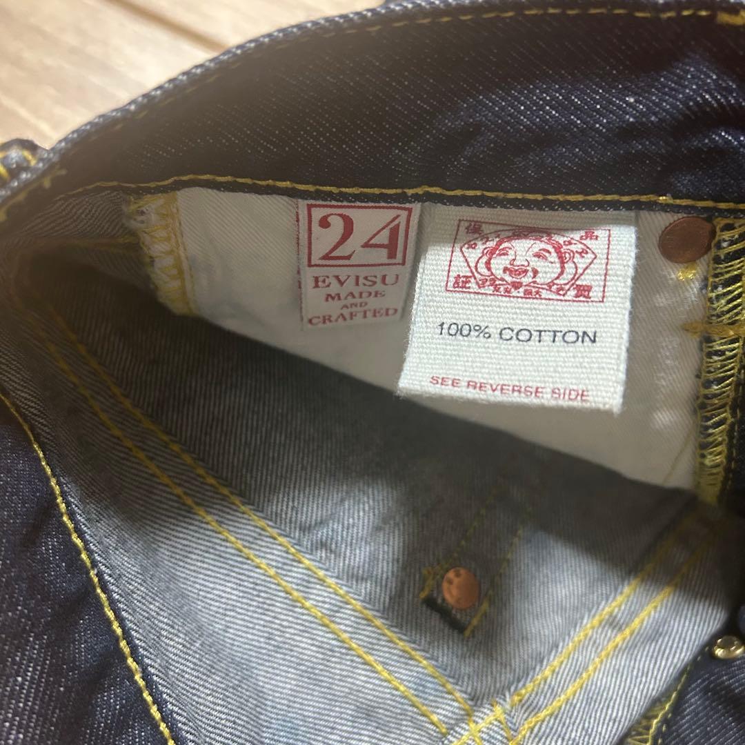 Evisu ハート刺繍 ストレートデニム size24