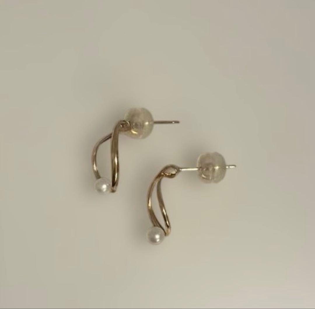 va vendome aoyama K10イエローゴールド　淡水パールピアス