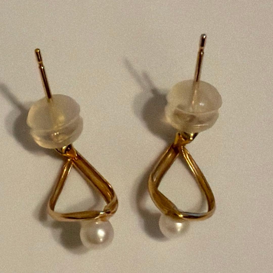 va vendome aoyama K10イエローゴールド　淡水パールピアス