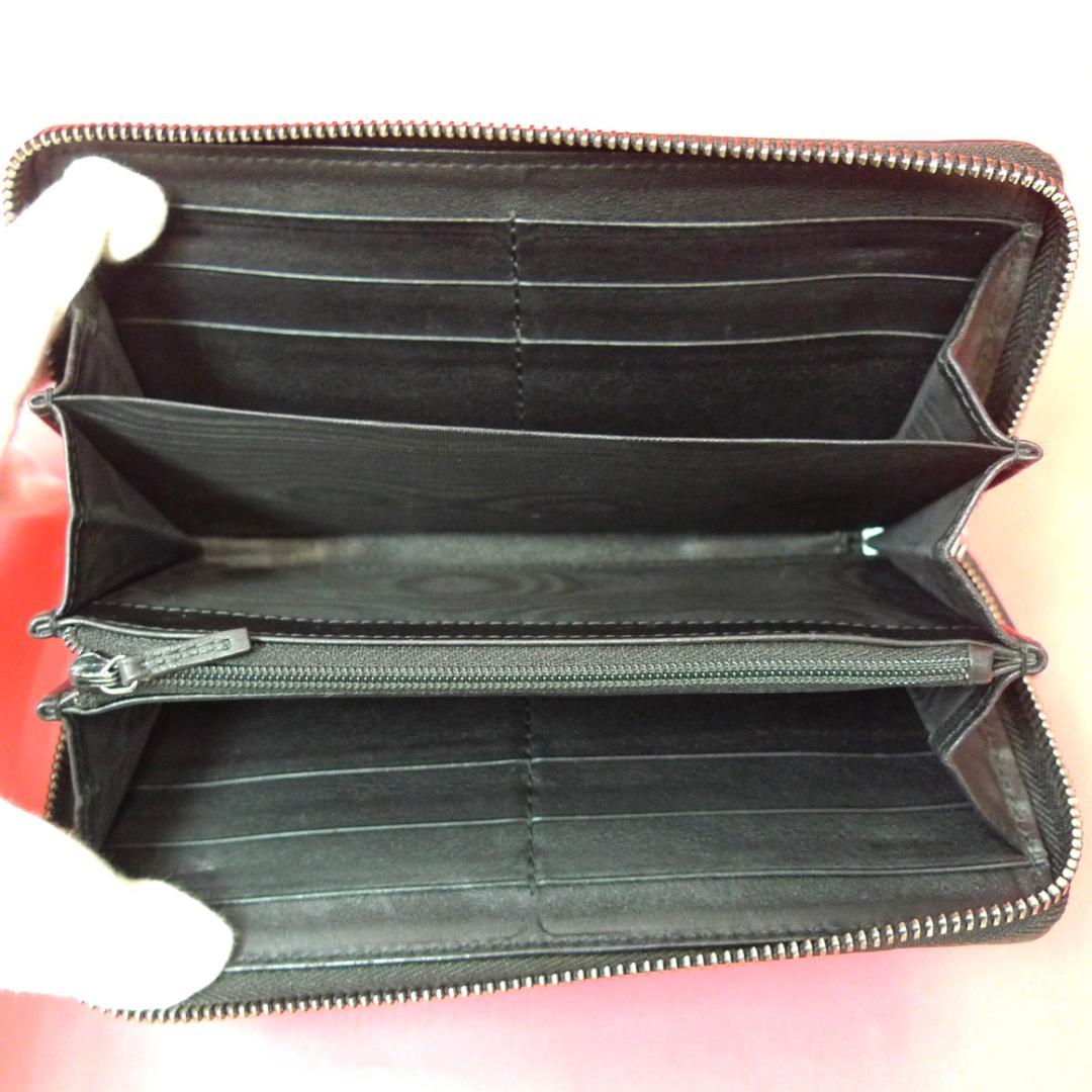 GUCCI　長財布　ロングウォレット　シマ　GG柄　ブラック