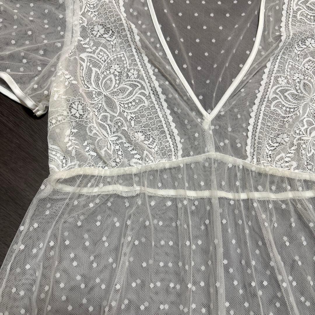 LINGADORE ビスチェ　ブラジャー　タンガ　ベビードール　総レース　ドット