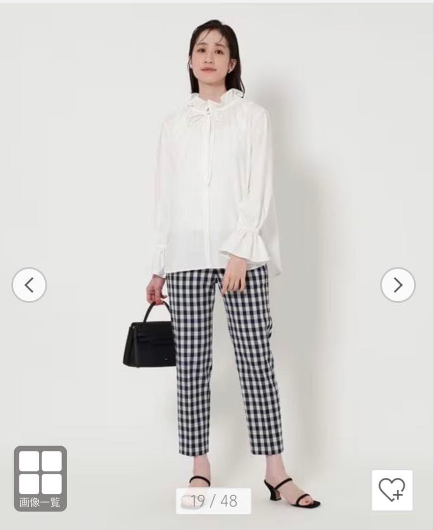 ユナイテッドアローズ　フリルカラー フレアスリーブ ブラウス